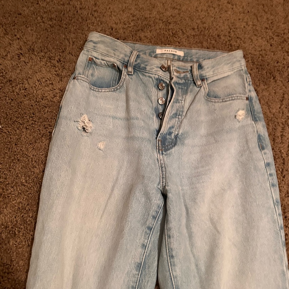 Pink Top and Light Blue Ripped Jeans - Picture 6 of 7